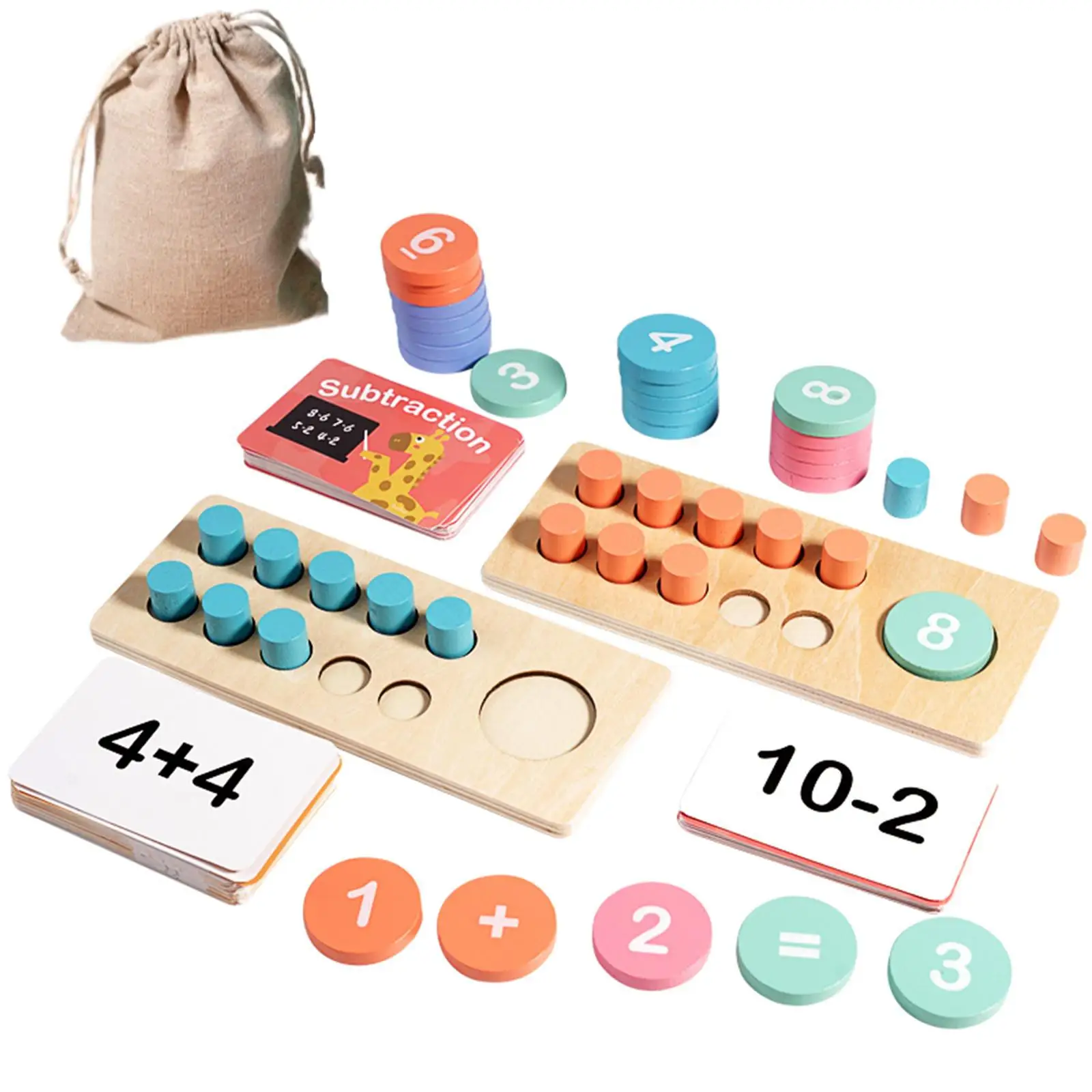 Math Toys Brain Teaser Toy Multiplication and Division Development Preschool Toy Montessori Toys for Boy Girl Ages 4-6 Years