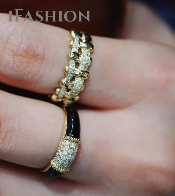 Black Onyx Ring-Engagement Ring, Rings for Women-Rose Gold Vermeil Rin