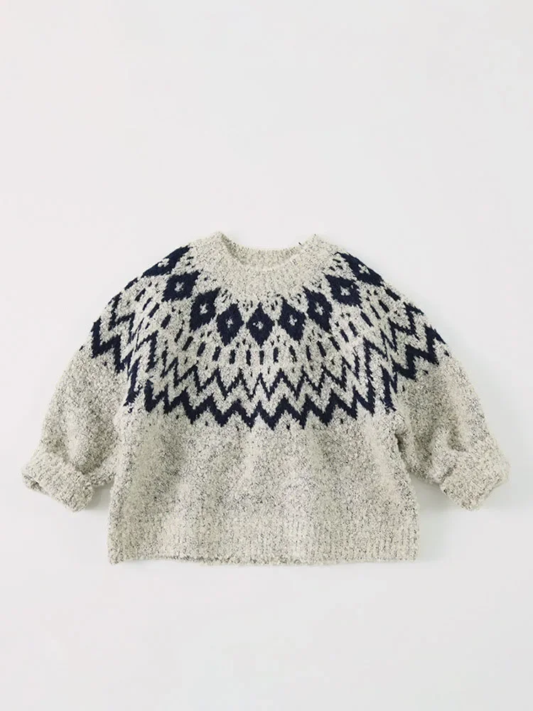 Kids Sweaters O Neck Knitwear for Boys and Girls