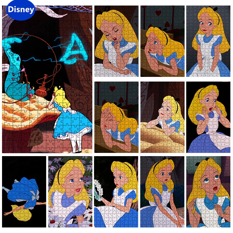 

Golden Haired Princess Disney Cartoon Children's Brain Burning Puzzle 300/500/1000 Piece Puzzle Game Holiday Gift Handmade