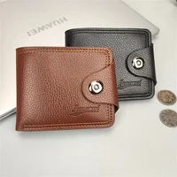 Fashion Men Wallet Short Pu Leather Vintage Zipper Purse Man ID Bank Credit Card Holder Brand High Quality Male Wallet Money Bag 1