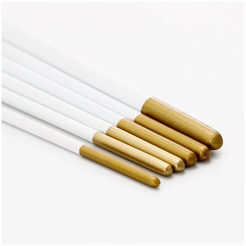 6 sets of nylon oil paintbrush wooden pole paint pen water chalk set art diy paintbrush painting supplies 6