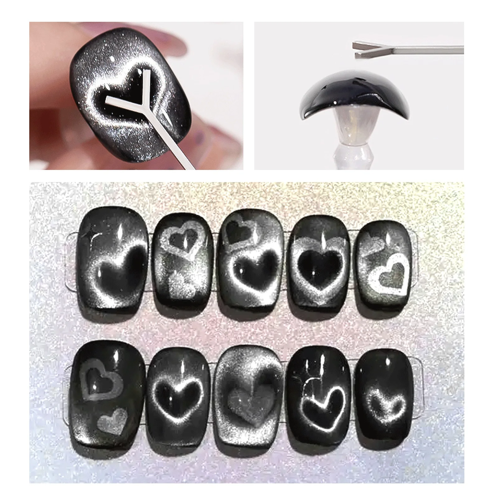 Y-Shaped Cat Eye Nail Polish Magnet Rod Combination Set Nail