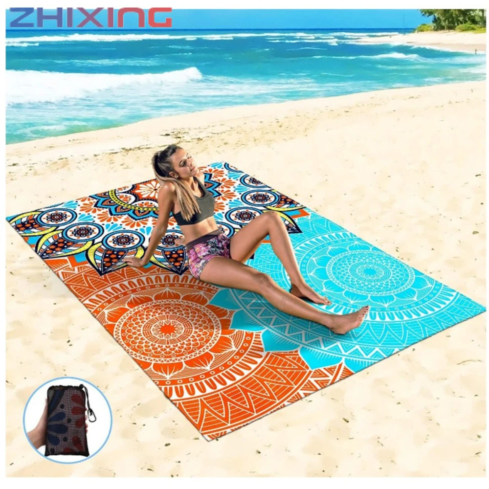 Zhixing 140*200cm Folding Outdoor Mini Picnic Carpet Mat Nylon Pocket