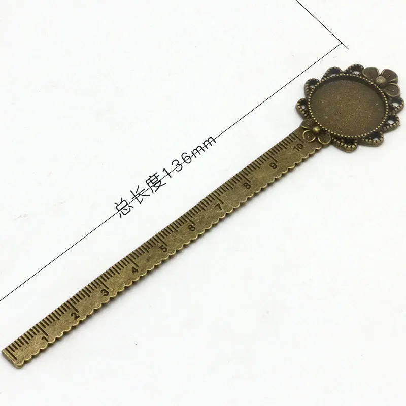 빈티지 유럽 스타일 황동 스트레이트 눈금자, 학생용 금속 눈금자 책갈피, 문구 측정 도구, 학용품