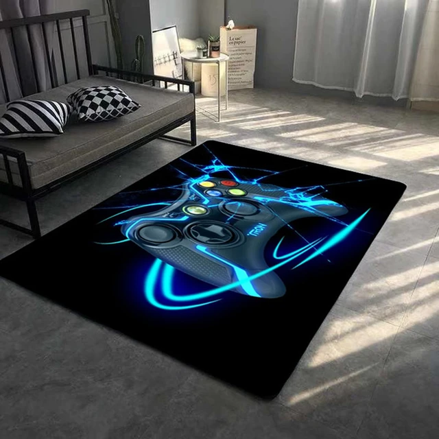 Alfombra de Gamer para dormitorio de niños, alfombrilla 3d de dibujos  animados, sala de estar, salón de juegos, cocina y baño - AliExpress