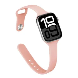 Elegant Slim Silicone Sport Strap - 42 44 45 46 49 mm (1 vintage rose)