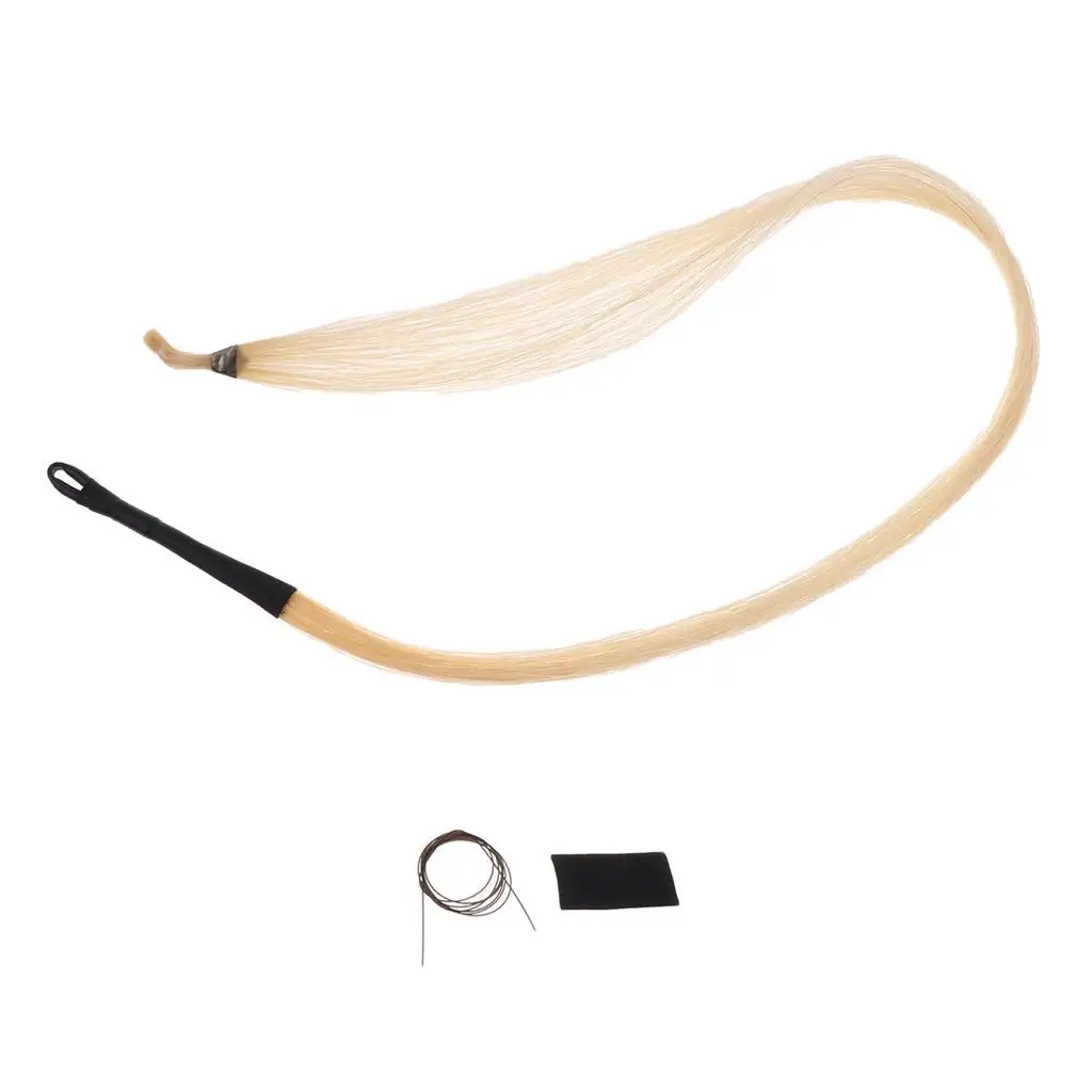 Genuine Mongolian Horse Tail Hair Musical Instrument Erhu Bow Horse Hair Parts for Any Size Violin Viola Cello and Erhu Bows musical instruments accessories