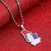 Serbia Eagle Map Flag Pendant Necklaces for Women Men Srbija Jewelry Serbian 5