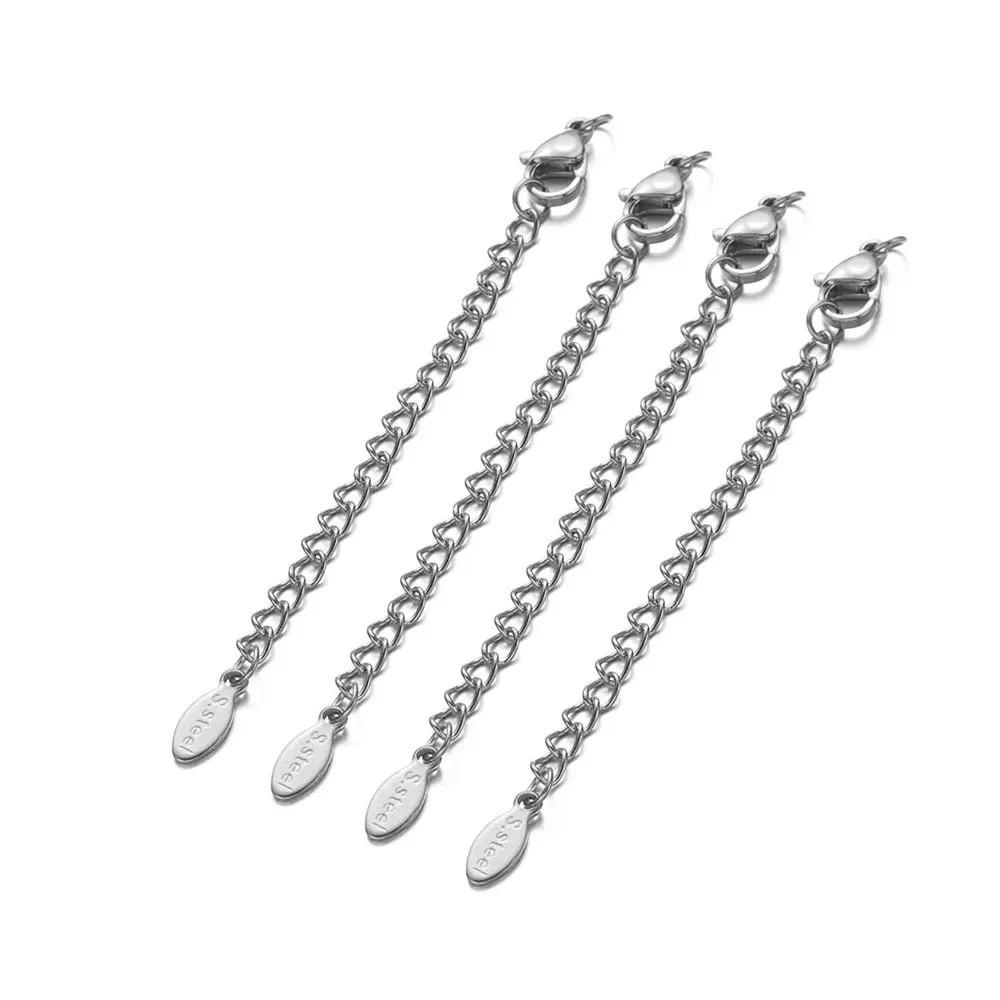 10pcs Stainless Steel Extension Chains with Lobster Clasps – DIY Necklace & Bracelet Accessories 4