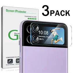 HD Flip4 Tempered Glass Lens Protector - Anti - Scratch Full Coverage Rear Camera Shield - 3PCS (For Galaxy Z Flip 4)