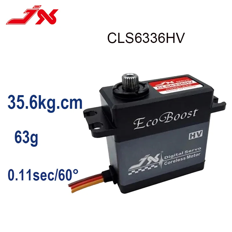 Цифровой сервопривод JX Servo CLS6336HV CLS6322HV, крутящий момент 35 кг/21 кг, высокоточный металлический, без сердечника, для радиоуправляемых вертолетов и автомобилей