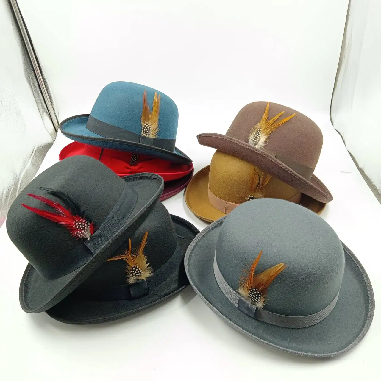 Chapeau Melon Homme Meiliyizu Roll Brims Tall Top Hat For Adult