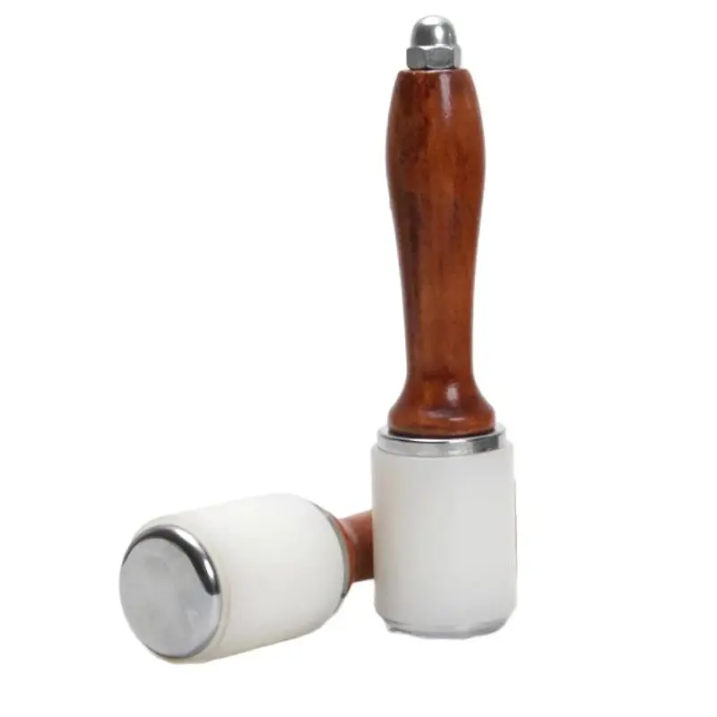Professional Leather Carve Hammer Nylon Hammers Mallet Wood Handle For