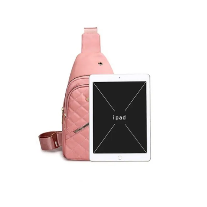 2025 New Korean Style Fashion Crossbody Bag Girls Sports Style Chest Bag Women’s Street Oxford Cloth Simple Versatile Chest Bag 4