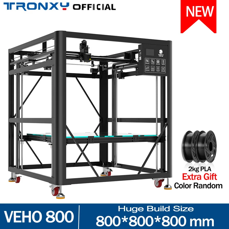 Tronxy VEHO 800 wielkoskalowa drukarka 3D FDM wielkoformatowa drukarka 3D z napędem bezpośrednim duża konstrukcja 800x800x800mm 320 stopni Hotend 1 Tronxy VEHO 800 wielkoskalowa drukarka 3D FDM wielkoformatowa drukarka 3D z napędem bezpośrednim duża konstrukcja 800x800x800mm 320 stopni Hotend