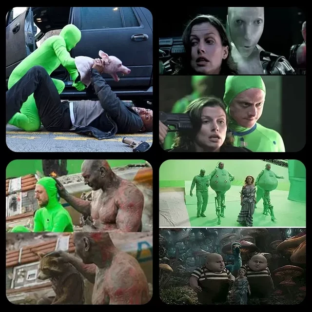 Green Screen Suit Chroma Key Jumpsuits for Movie Tiktok Video