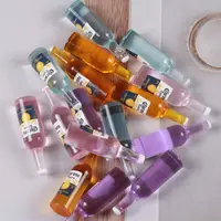 3Pcs Dollhouse Miniature Luminous Wine Bottle Model Ornament Kitchen Drink Accessories For Doll House Decoration Kids Toys 2