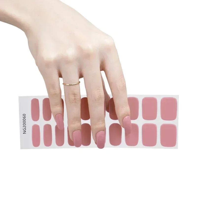 Brand Pure Nail Charms Sticker Gel Nails Streps Semi Cured GelNail Polish Film Sticker Full Cover Gel Nail UV Lamp Need