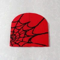 Knitting Spider Web Design Hat Skullies Beanies for Men Women Pullover Pile Cap Y2k Goth Warm Beanie Hats New Hip-hop Street Cap - Image 6
