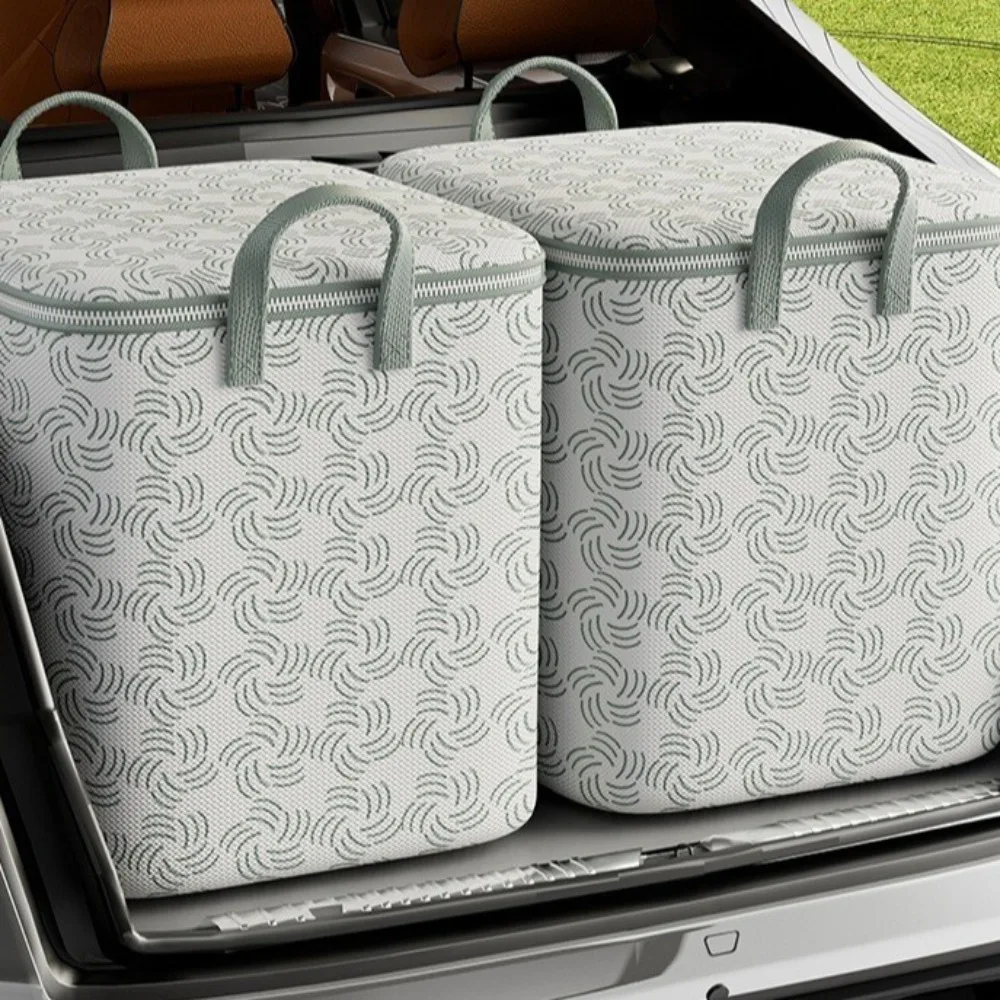 Waterproof Quilt Storage Bag Foldable Large Capacity Clothes Storage Bins Petal Pattern Dust-Proof Moving Storage Quilt Bag 2
