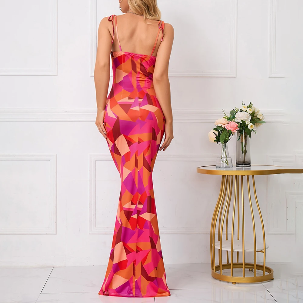 Fitted Floral Long Dress