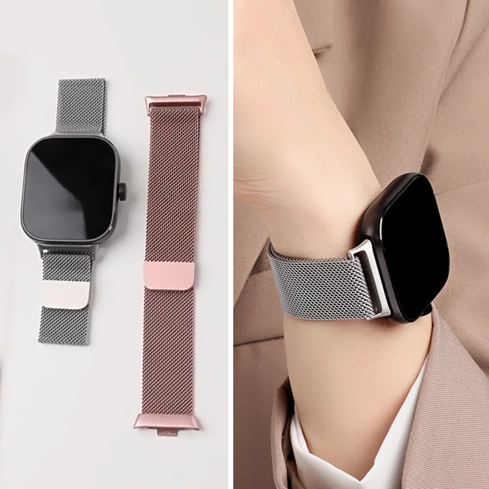 Enhanced Metal Milanese Loop Strap with Magnetic Closure - Premium Bracelet Accessory 2024