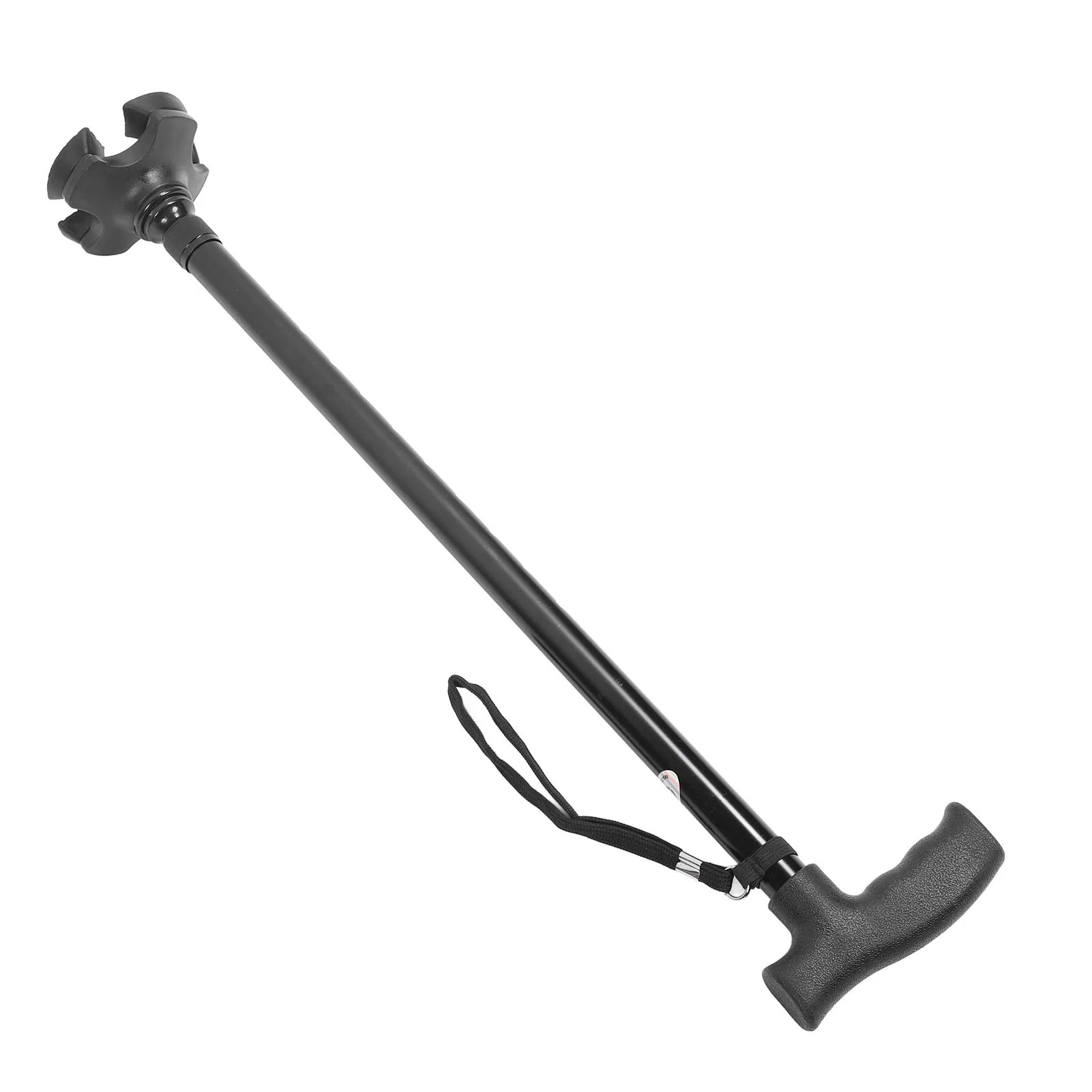 Walking Cane Adjustable Walking Cane Aluminum Alloy Portable More Stability Quad Cane 10 Level Height Lightweight For Outdoor For Elderly
