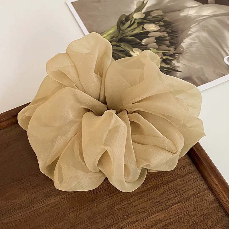 Large Mesh Hair Rope for Women Simple and Fashiona  Does Not Hurt The Hair Hair Rope Cute Girl High Ponytail Scrunchie