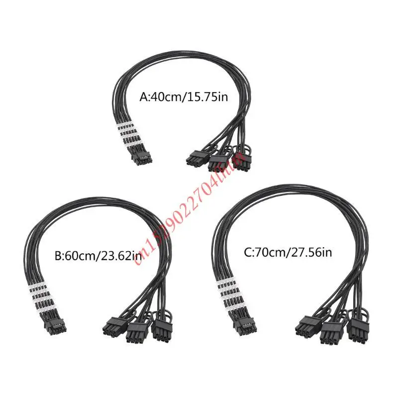 RTX40 GPU 비디오 카 전원 공급 장치 72XA용 8Pinx3 12+4Pin 16AWG 모듈러 케이블