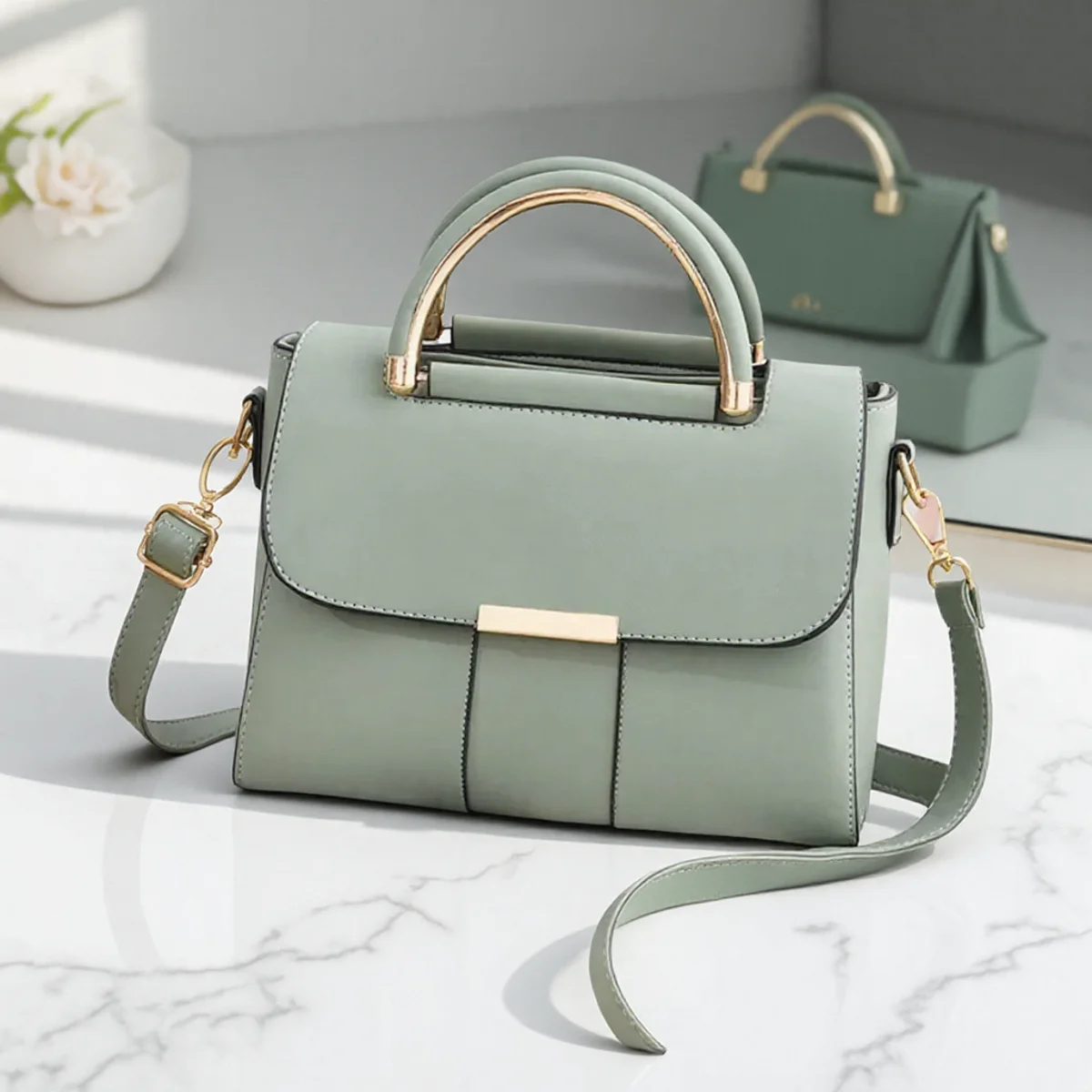 حقيبة كروس صغيرة عصرية للنساء، حقيبة كتف بسيطة للس...