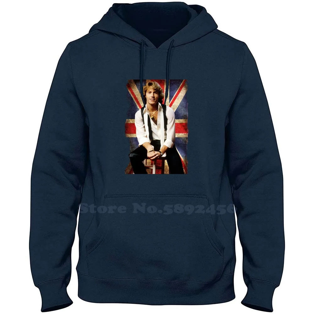 

Andy Gibb England Flag 100% Cotton Hoodie Casual Sweatshirt