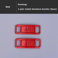 Diamond Shoe Charms Fashion Laces Buckle - Premium Metal Shoelace Decorations (Red)