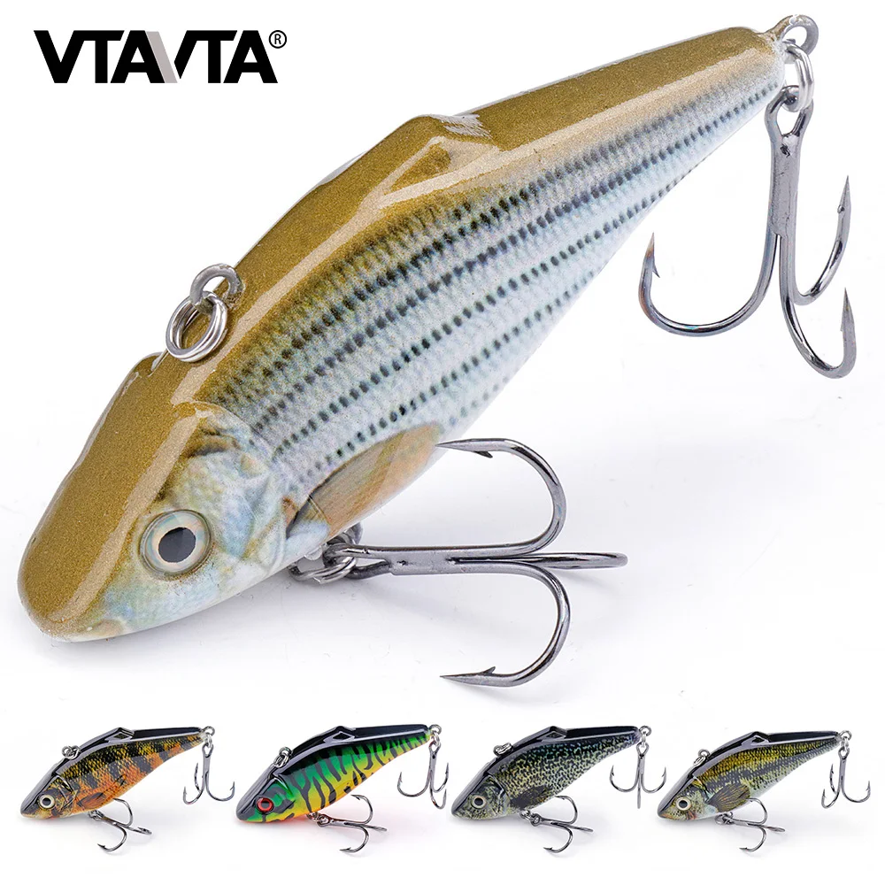VTAVTA 13g 70mm VIB Winter Fishing Tackle Rattling Baits for Pike Wobblers Fishing Lure Hard