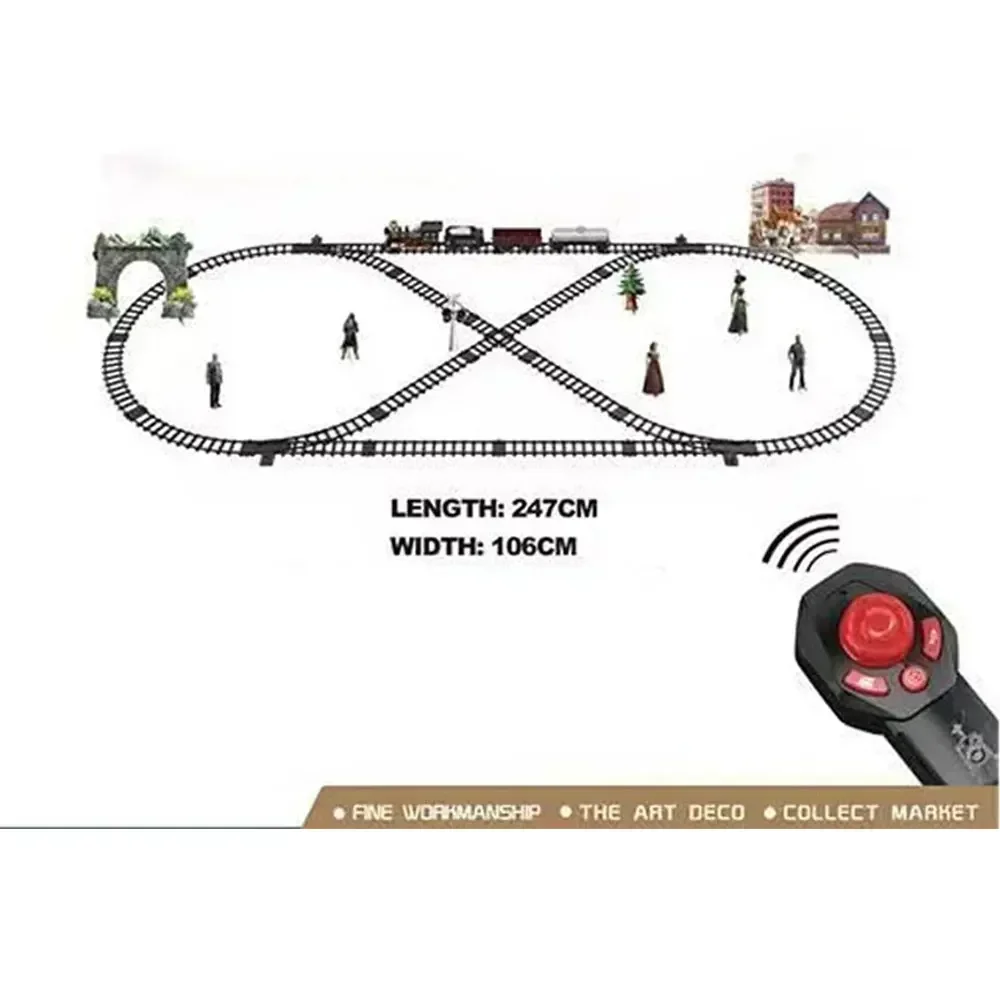 قطار محاكاة ريترو البخار التحكم عن بعد الكهربائية...