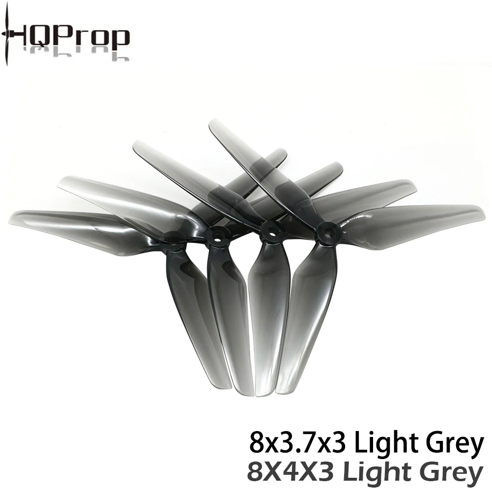 2/4Pair HQProp 8X4X3 8040 / 8X3.7X3 8037 3-Blade Propeller Black-Glass Fiber Nylon Propeller FPV Propeller for 8inch FPV Drones