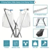 X-Shape Foldable Stainless Steel Drying Rack,Indoor Outdoor Universal Clothes Rack,Drying Clothes and Quilts,Storage Organizer 4