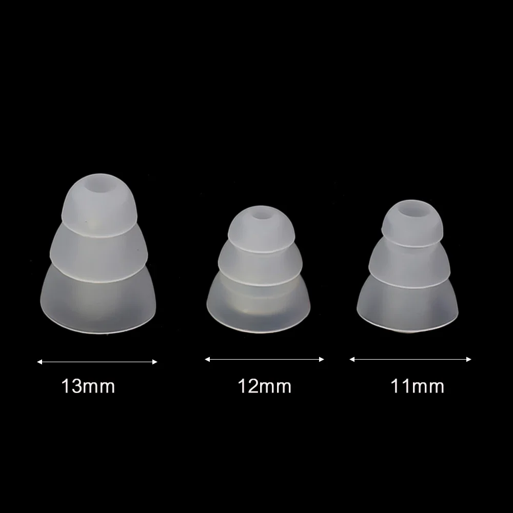 1/3/5/10Pair Three Layer Silicone Earphone Replacement Earbuds In-ear Wired Headphones Anti-slip Earplug S M L Eartips Cap