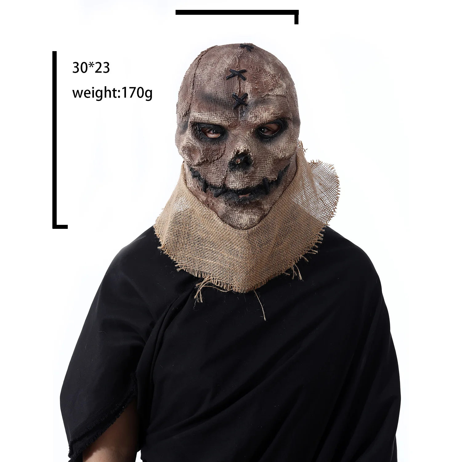 Terror Skull Latex Mask Halloween Stage Performance Props Simulated Face Decoration