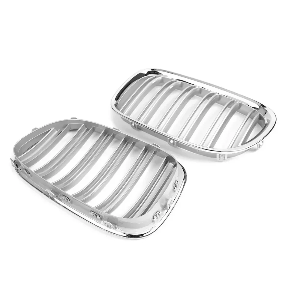 Front Chrome & Black Kidney Grille For 2002-2005 BMW E65 7-Series 745i/745Li | Direct Replacement 8 thumbnail image