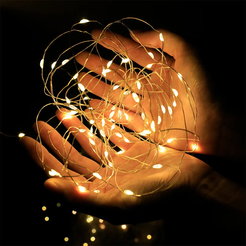 

Battery Powered 5M Party Decorations 10pcs LED Wedding Lamp LED Fairy Lamp for Home Decor String Light DIY Christmas Tree Decor
