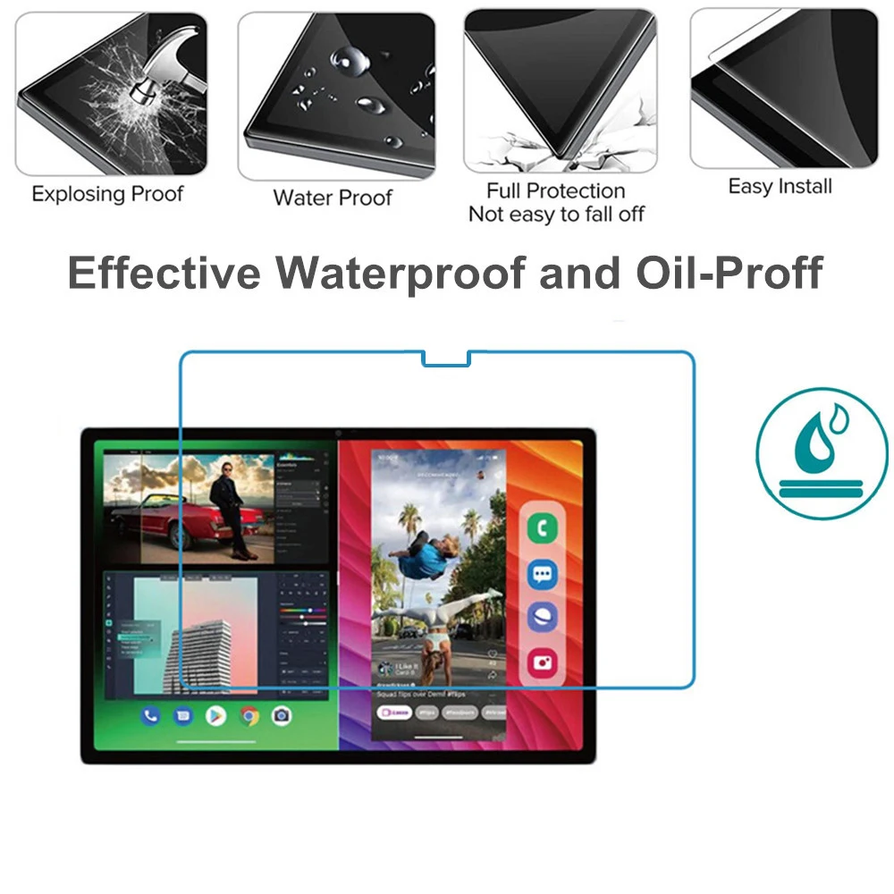 Pacote Protetor de Vidro para Chuwi Hipad x Pro 10.51 Protectors Protectors Protetores de Tela à Prova de Riscos para Hipad x Pro Filmes Protetores de Tela 3 - Imagem 5