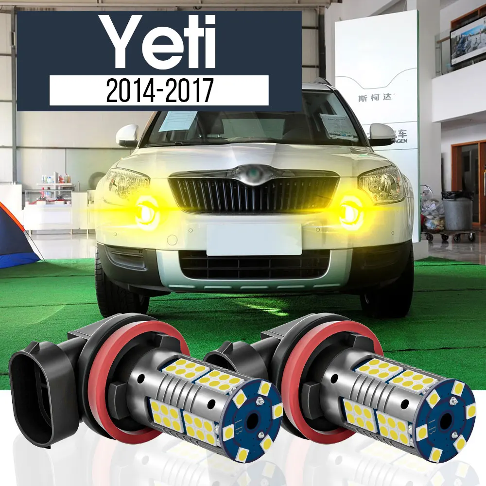 

2pcs LED Fog Light Lamp Blub Canbus Accessories For Skoda Yeti 2014 2015 2016 2017