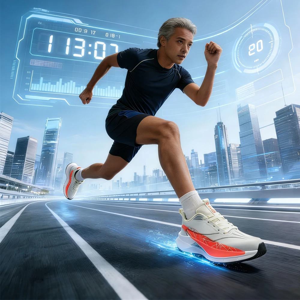 Lightweight carbon board running shoes with breathable mesh and nonslip sole 3