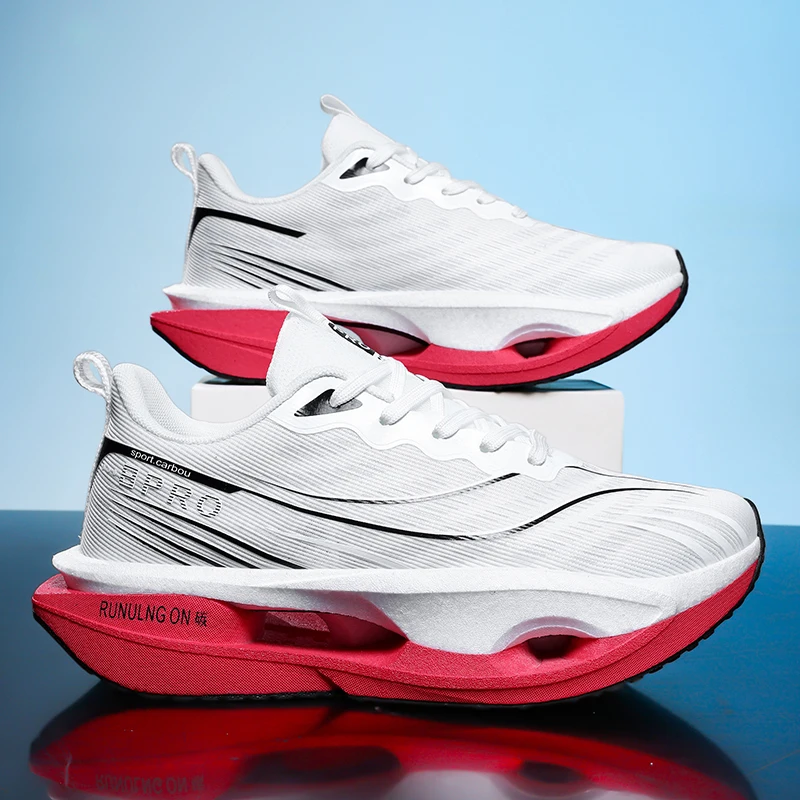 Chaussures de course à pied décontractées et tendance pour homme, stabilité optimale, idéales pour les sports de plein air, fermeture à lacets, style bas, en tissu_voghion.com