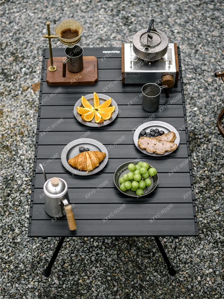 

Lifting Aluminum Alloy Table Portable Outdoor Camping Egg Roll Table Camping Storage Small Table