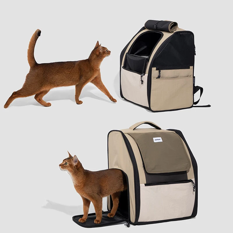 Pet Travel Backpack For Cats First Class Cabin Double Shoulder Outdoor Bag Breathable Portable Supplies Cat Carrier Bag