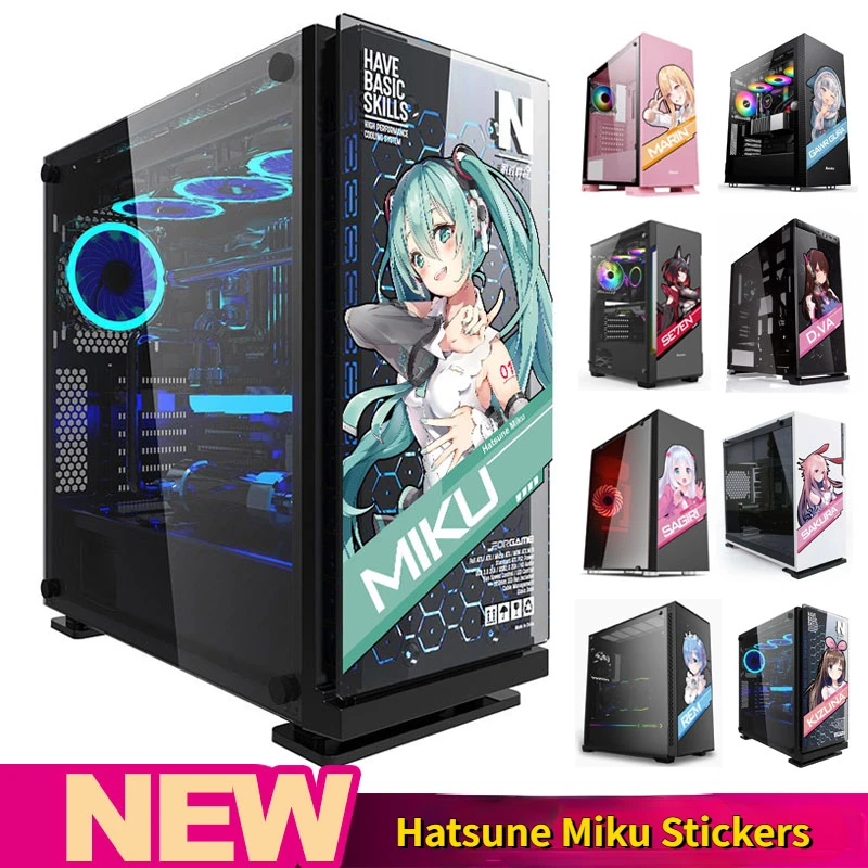 Anime cartoon beauty computer case anime stickers, computer case