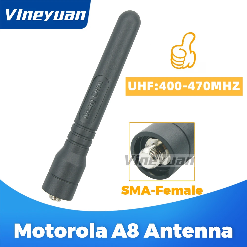 9.5Cm/3.74 Pollici Pmae4020A Uhf 400-470Mhz Antenna Standard Per Motorola Mag One Bpr40 A8 A6 Antenna Radio Bidirezionale