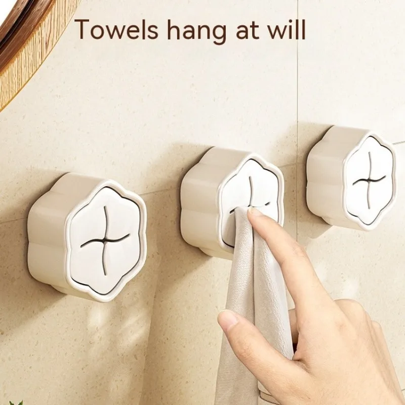 Boxed Towel Plug Punch-Free Rag Plug Kitchen Bathroom Ideas Towel Rack Wall Storage Hook Dish Clip